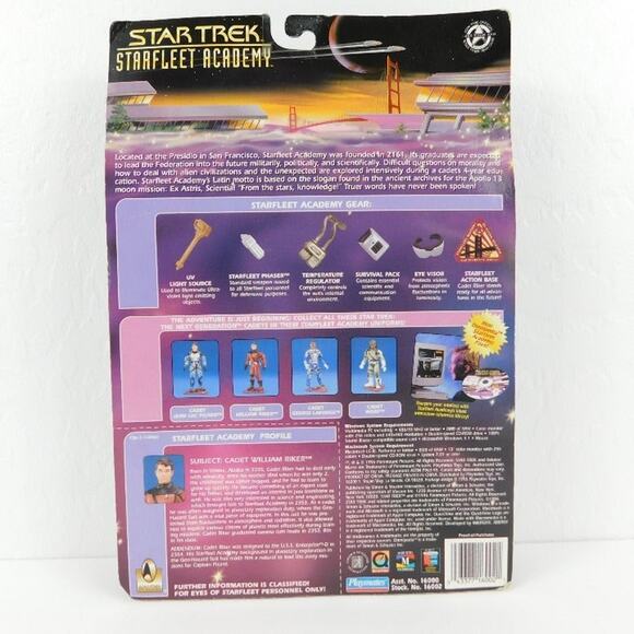 Playmates 1996 Star Trek Starfleet Academy Cadet William Riker Action Figure - Picture 2 of 6